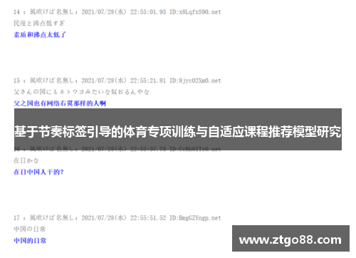 基于节奏标签引导的体育专项训练与自适应课程推荐模型研究
